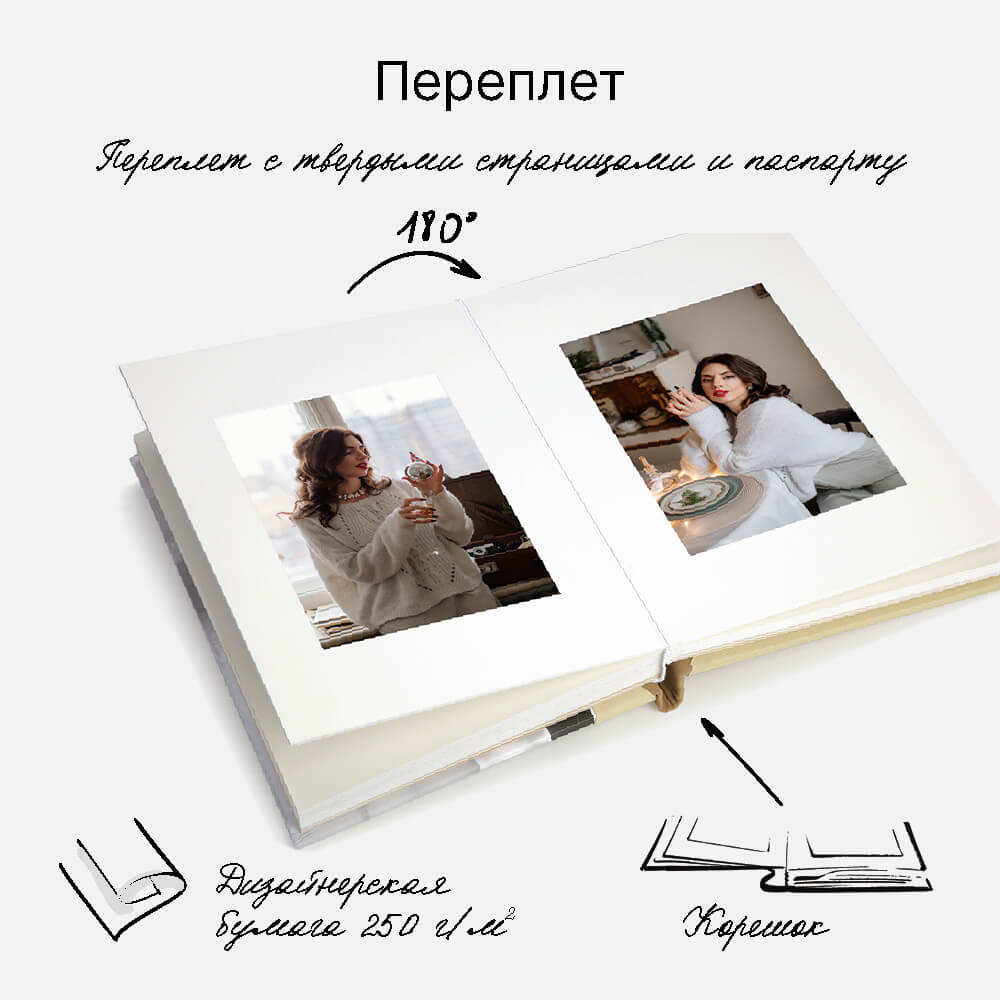 Фотокнига Mocha Mousse <br />в твердой обложке с паспарту