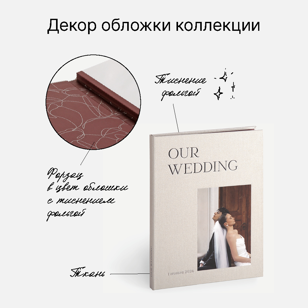 Фотокнига Our Wedding Biege <br />в твердой жемчужной обложке