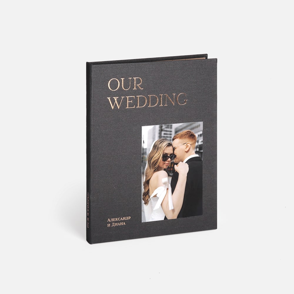 Фотокнига Our Wedding Silver в тканевом переплете