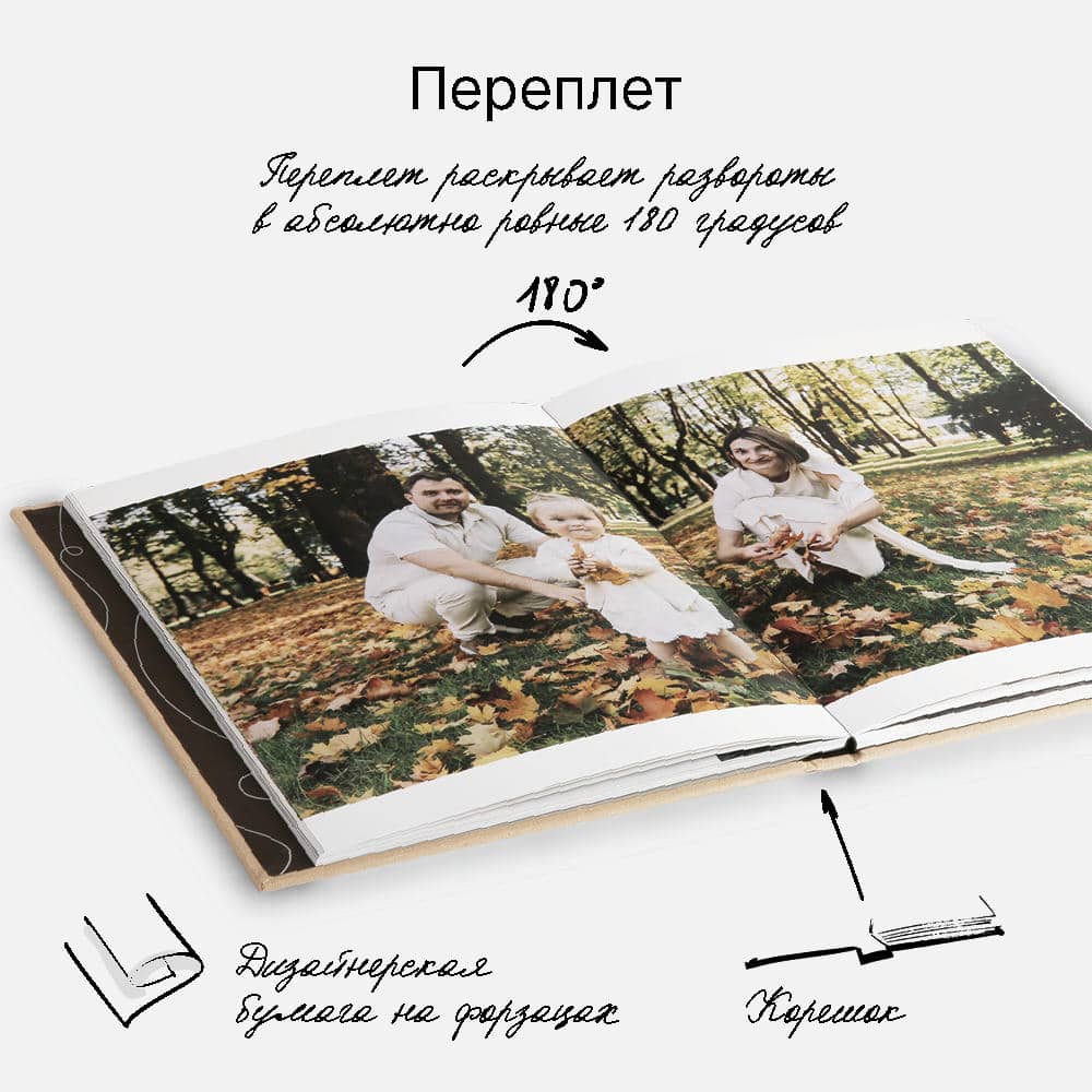 Фотокнига Simple Stories <br />в твердой бежевой тканевой обложке