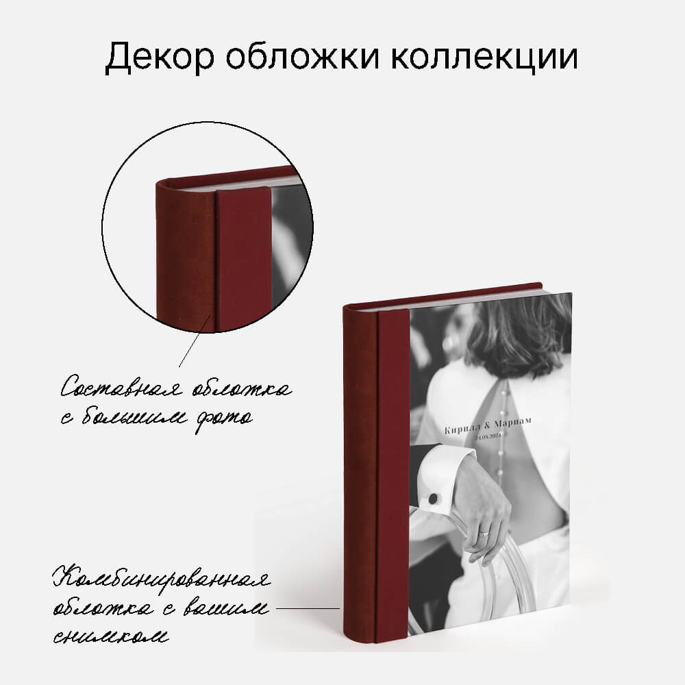 Фотокнига Burgundi <br />в твердой обложке с паспарту