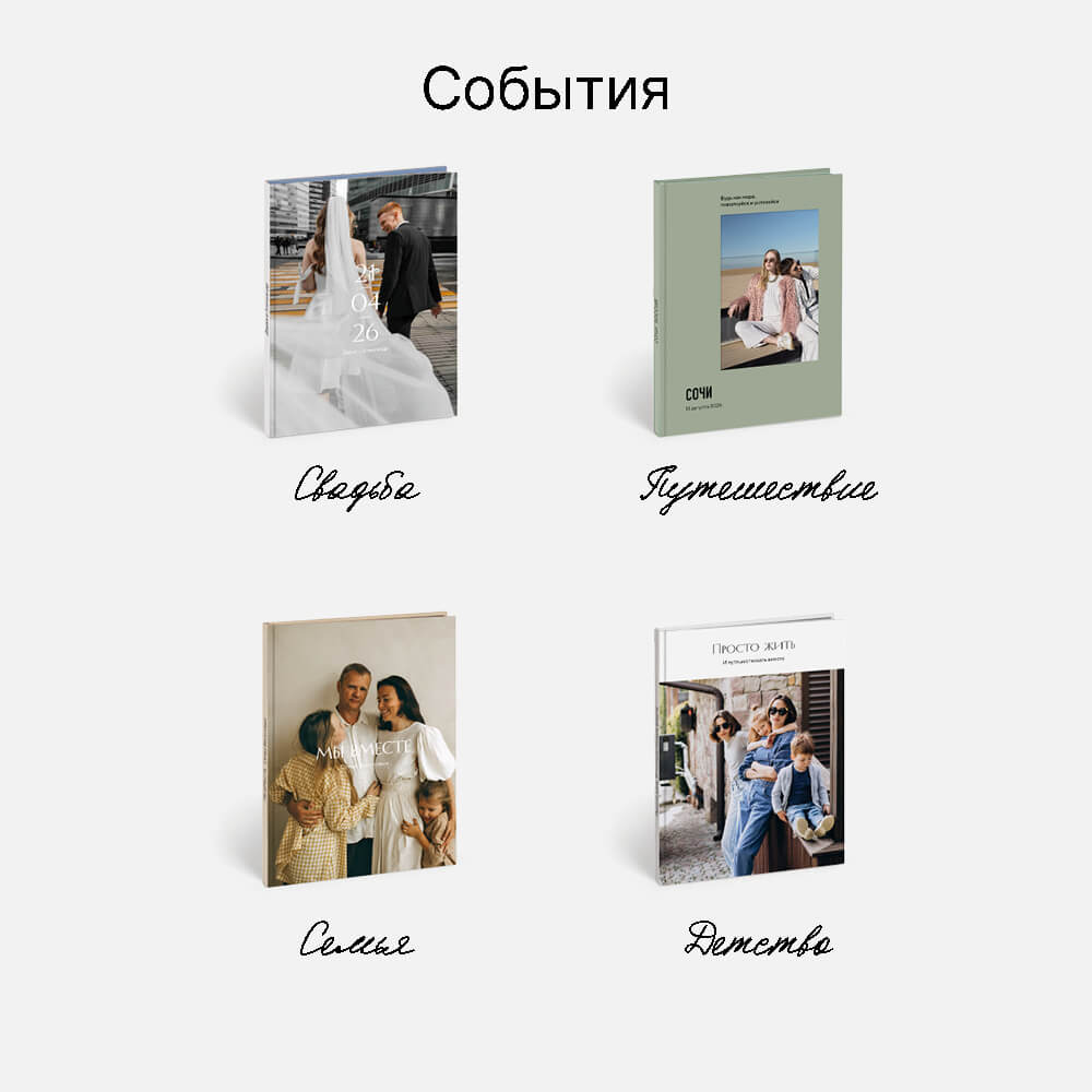 Фотокнига «Меньше – лучше» <br />в твердой фотообложке