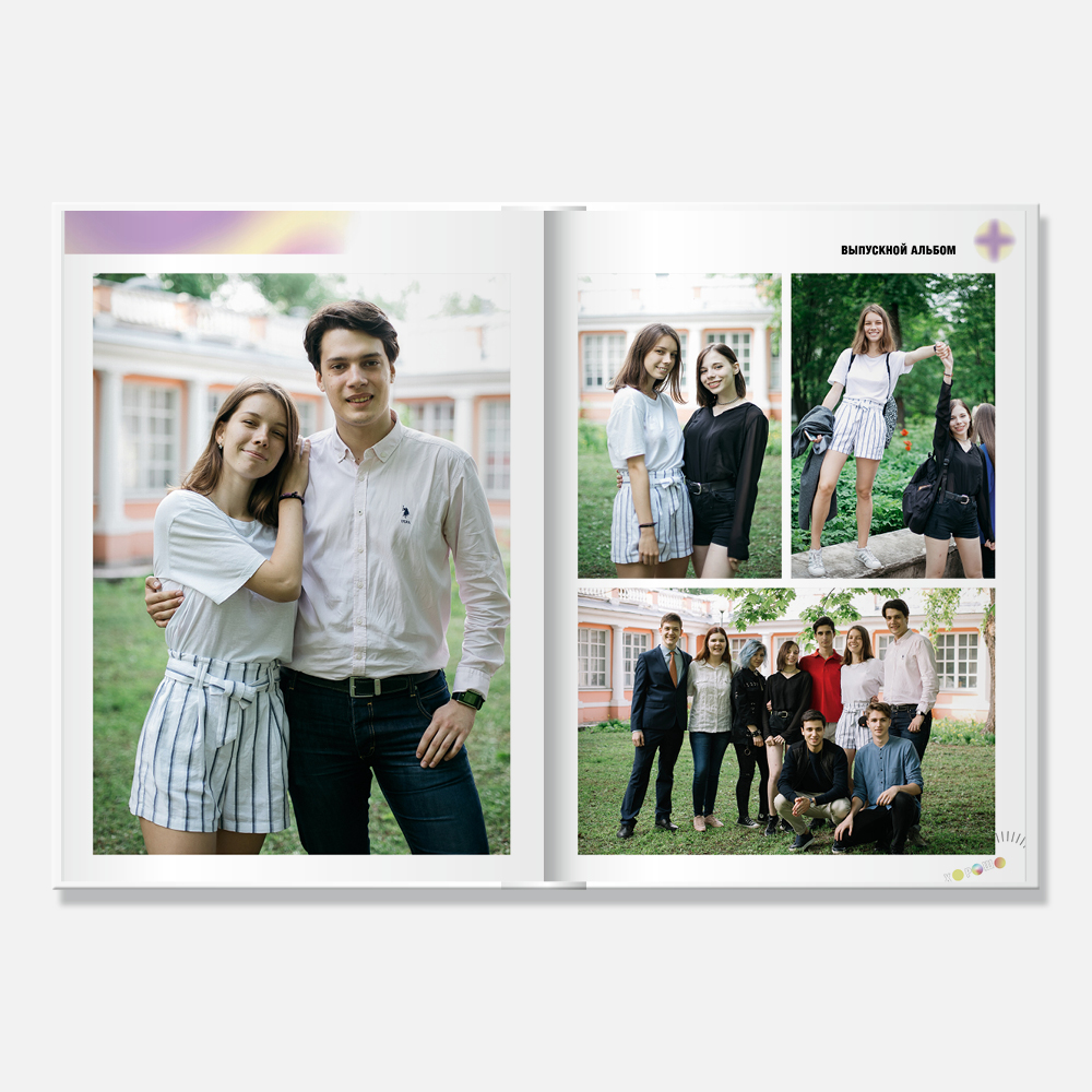 Выпускной альбом в твердой 3D-обложке Bumble White