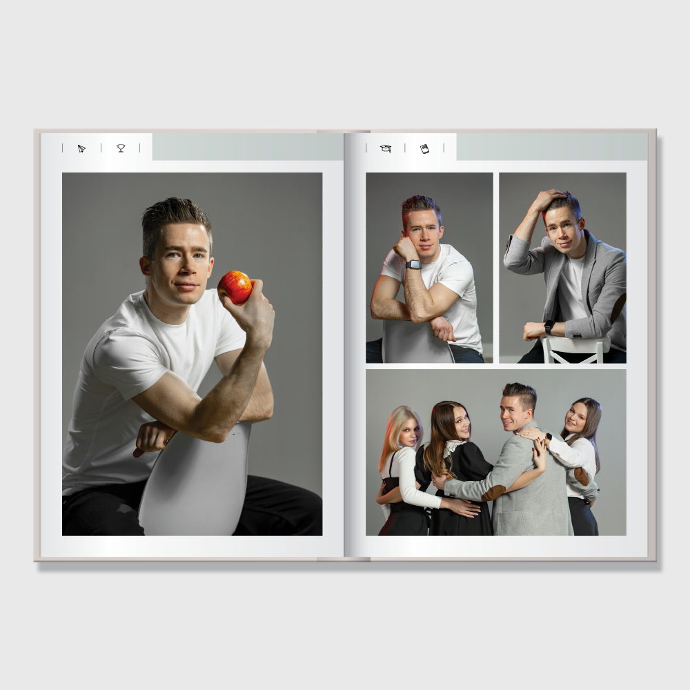 Выпускной альбом в твердой 3D-обложке «Классика»