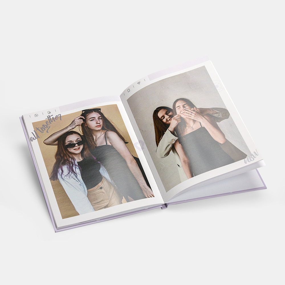 Выпускной альбом в твердой 3D-обложке Estetic Lilac