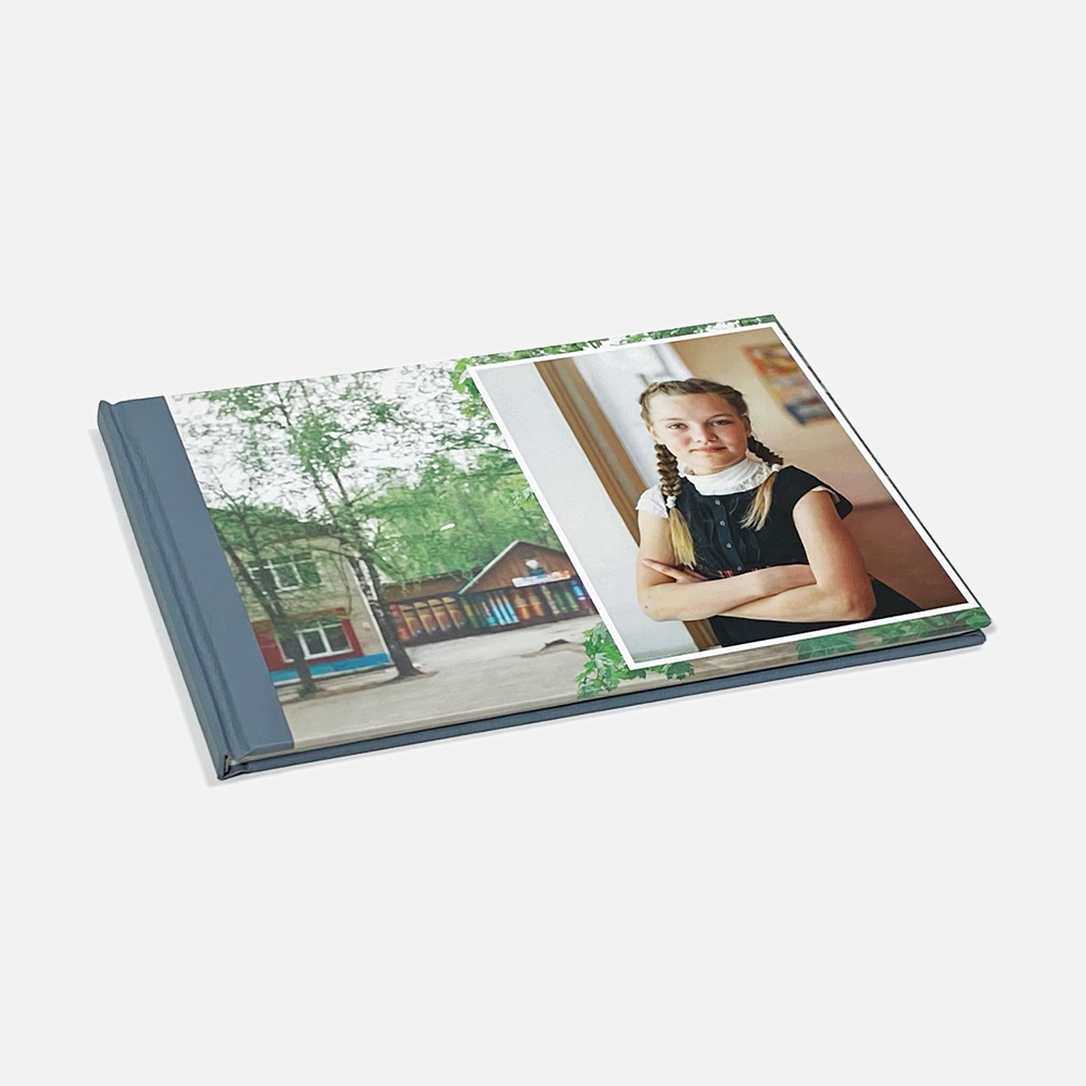 Выпускной альбом в твердой комбинированной обложке Layflat