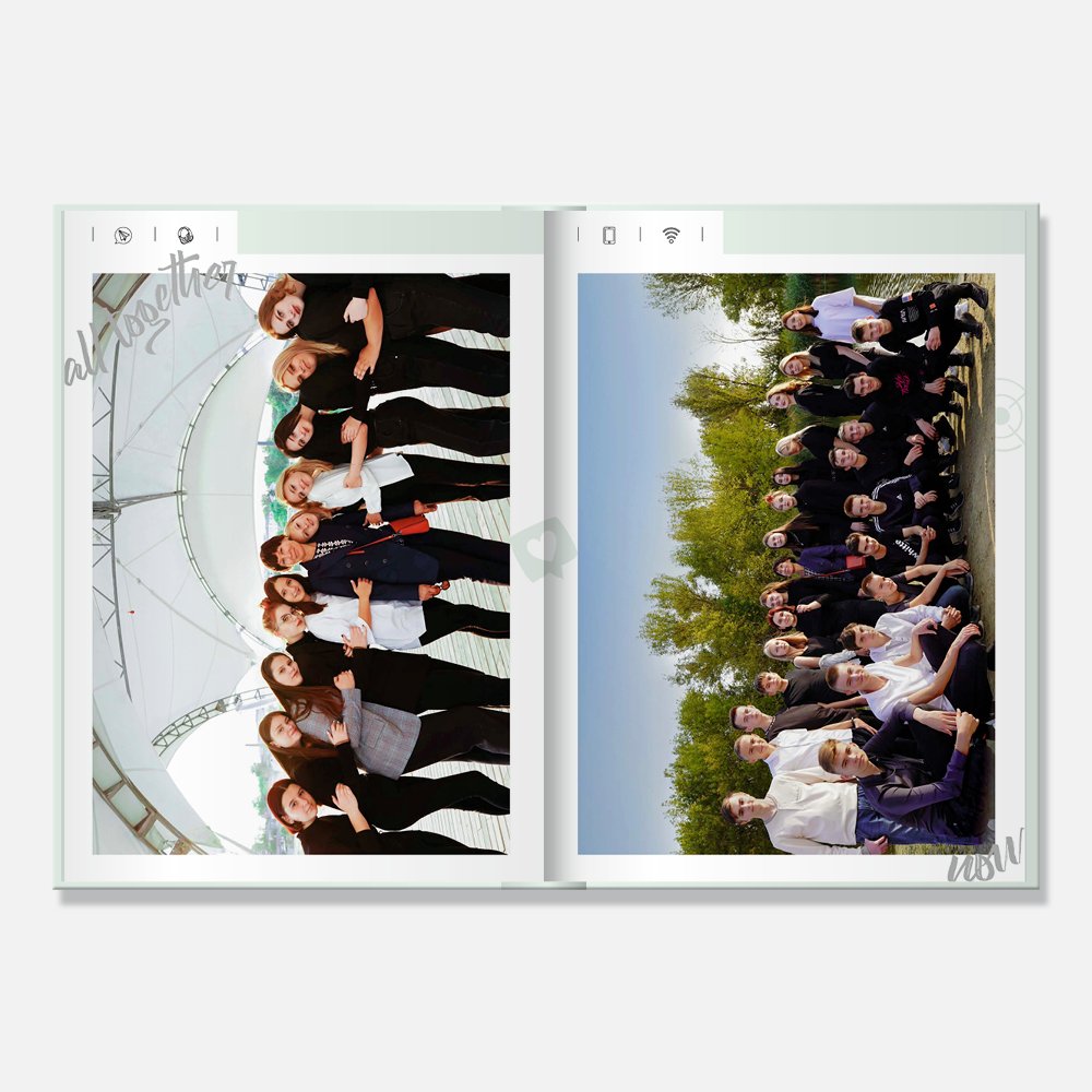 Выпускной альбом в твердой 3D-обложке Estetic Mint Выпускной альбом в твердой 3D-обложке Estetic Mint