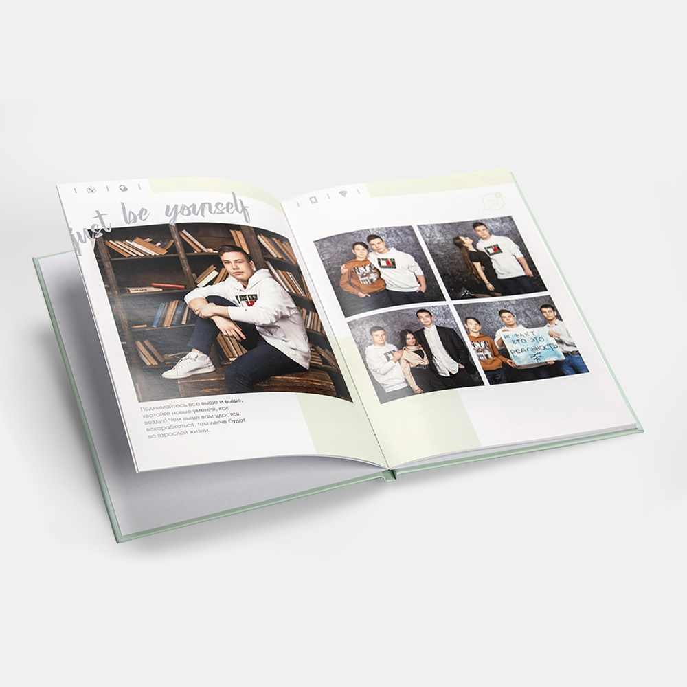 Выпускной альбом в твердой 3D-обложке Estetic Mint Выпускной альбом в твердой 3D-обложке Estetic Mint