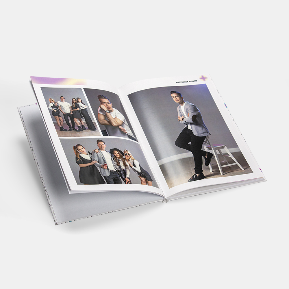 Выпускной альбом в твердой 3D-обложке Bumble White