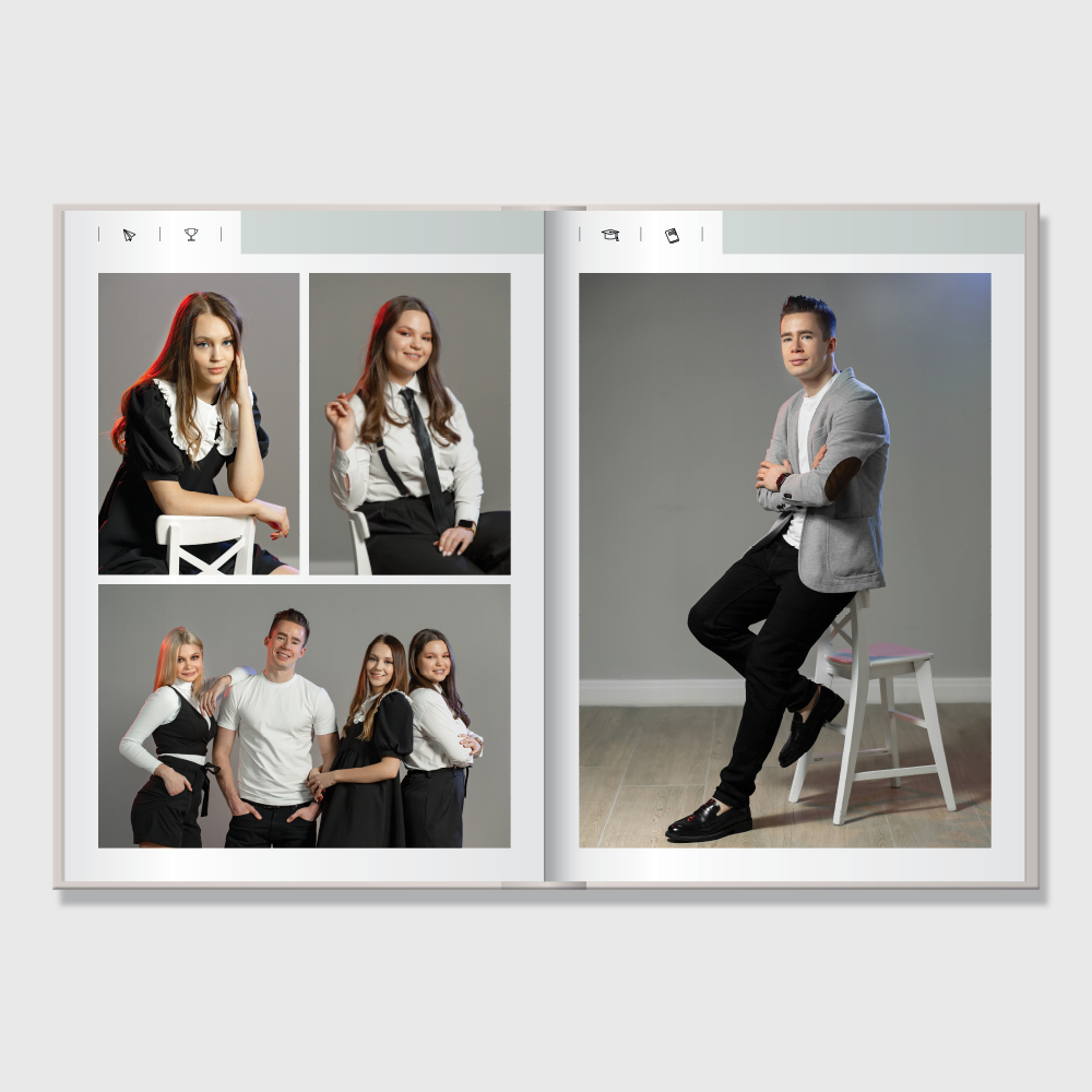 Выпускной альбом в твердой 3D-обложке «Классика»