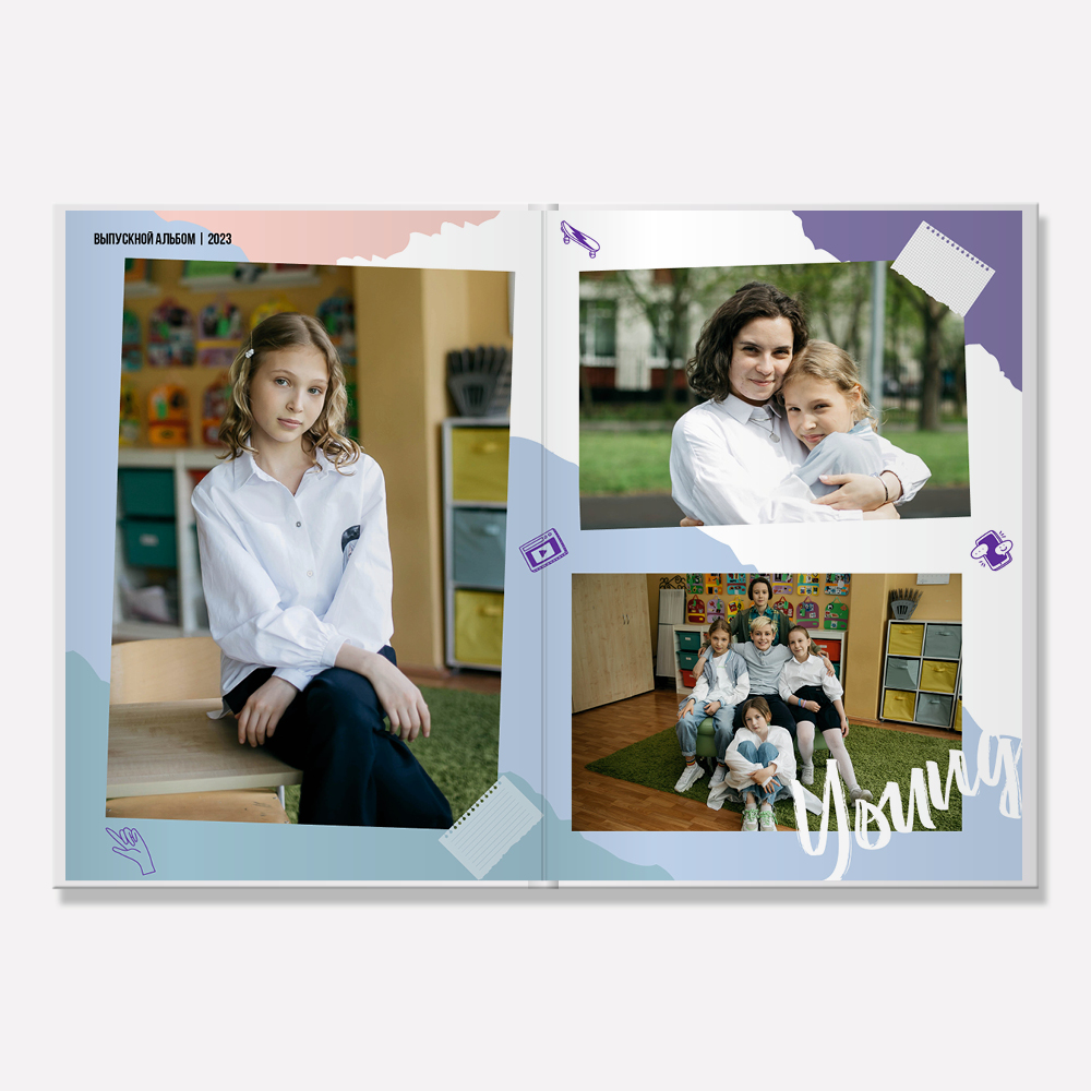 Выпускной альбом в твердой фотообложке «Аппликация» Выпускной альбом в твердой фотообложке «Аппликация»