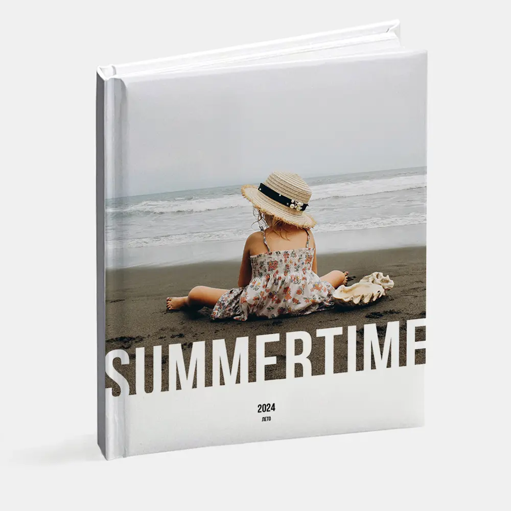 Вертикальная фотокнига в твердой фотообложке Layflat