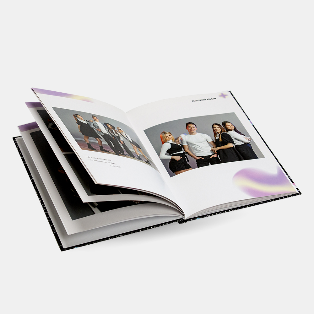 Выпускной альбом в твердой 3D-обложке Bumble Black