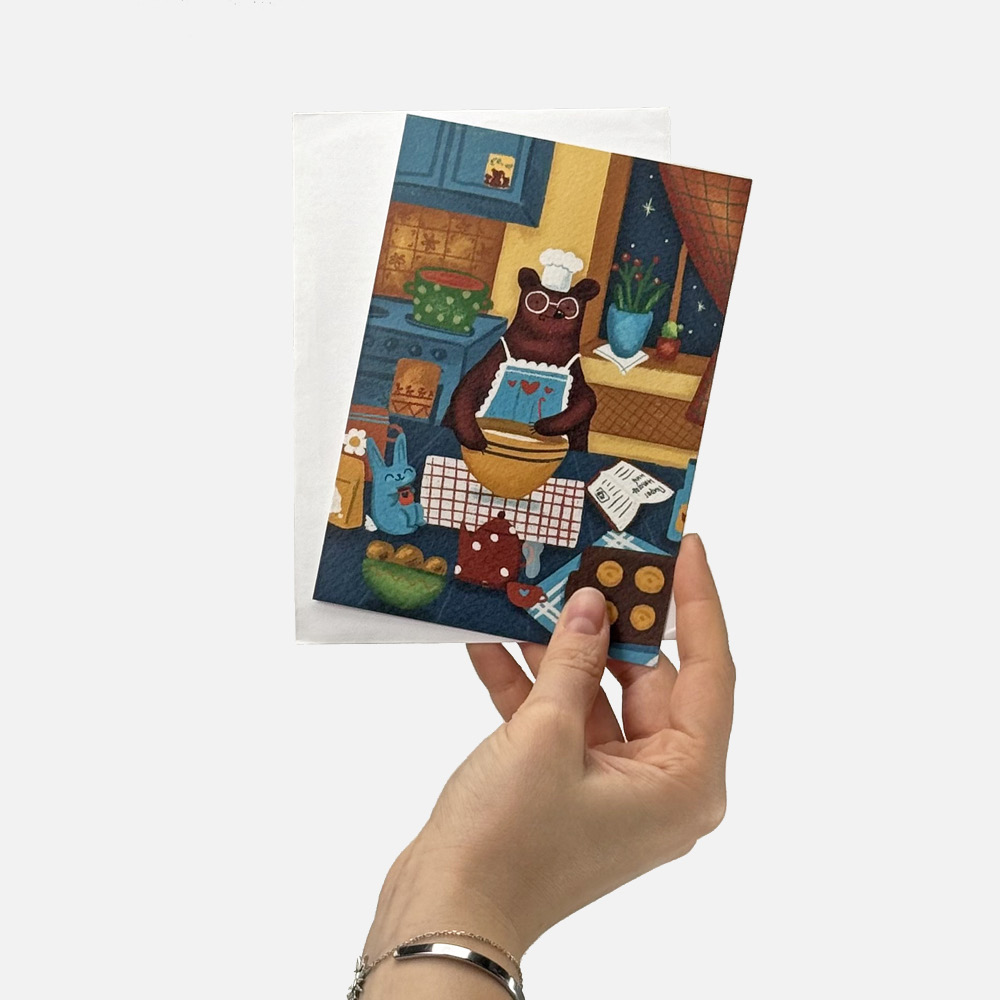 Новогодняя открытка с конвертом №6