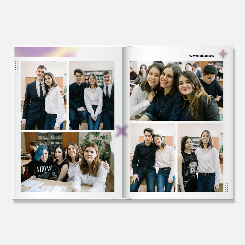 Выпускной альбом в твердой 3D-обложке Bumble White