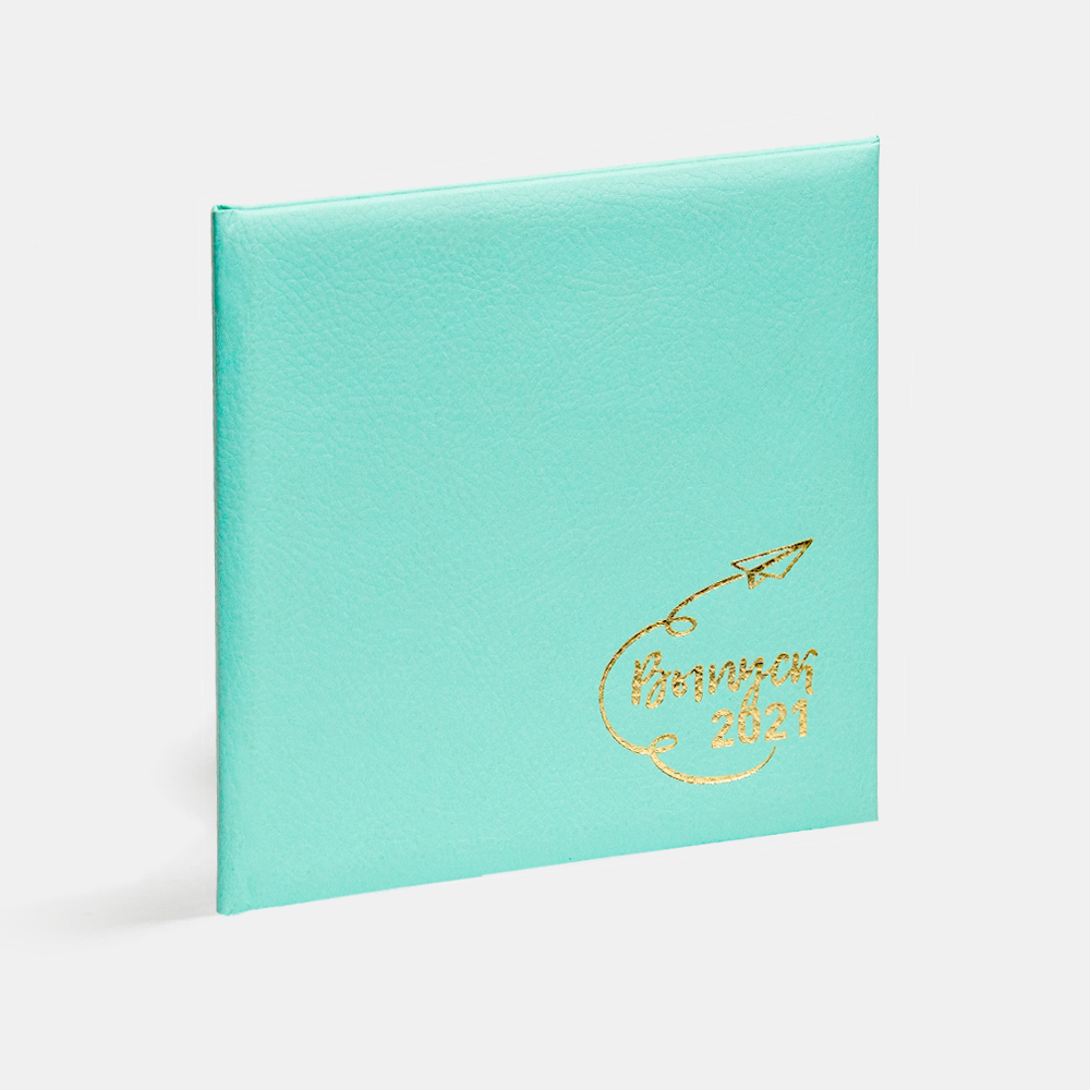 Выпускной альбом в твердой обложке из экокожи Layflat