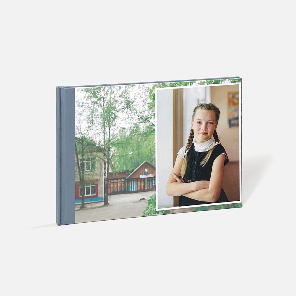 Выпускной альбом в твердой комбинированной обложке Layflat